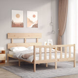 Cadre de lit sans matelas 140x190 cm bois de pin massif