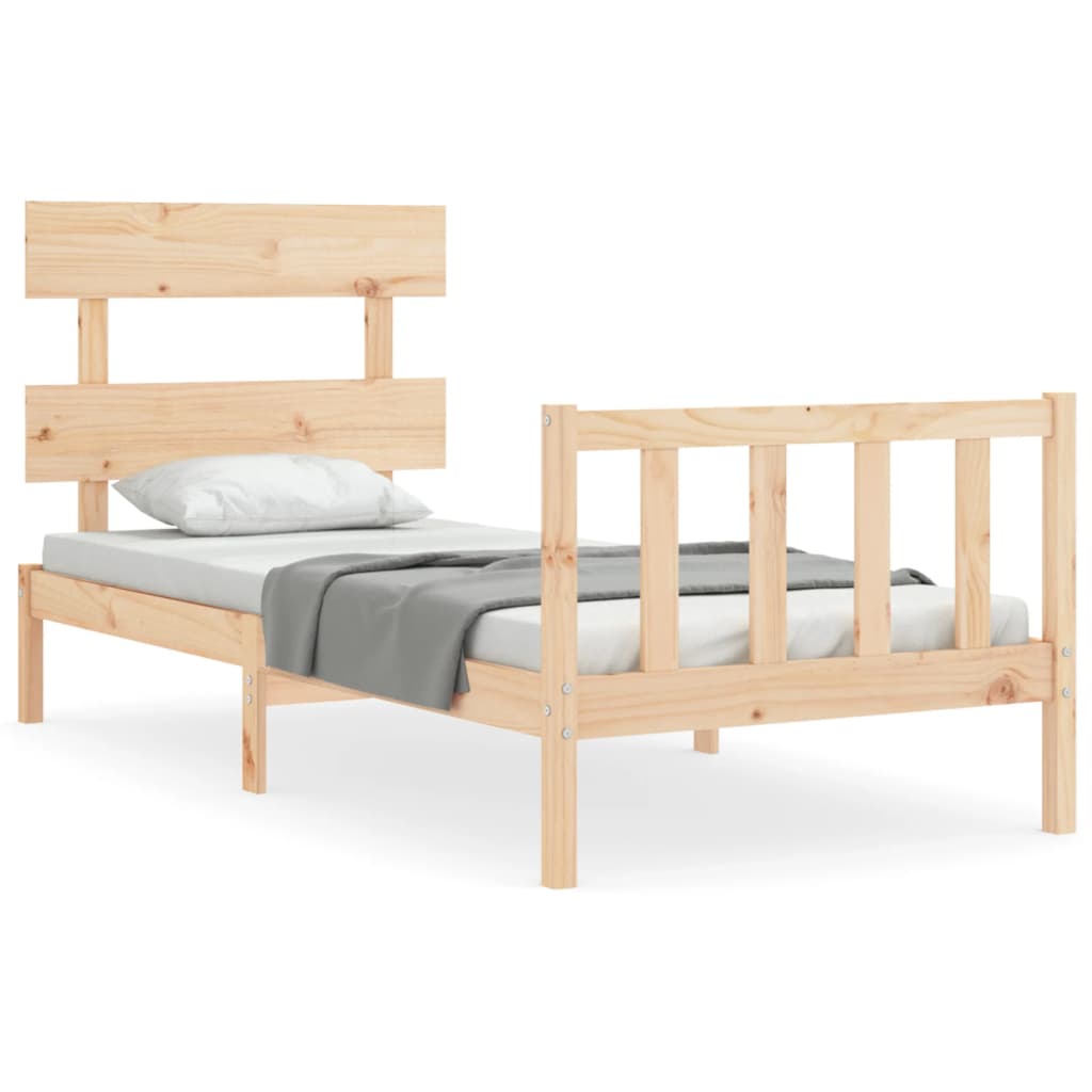 Cadre de lit sans matelas 90x200 cm bois de pin massif