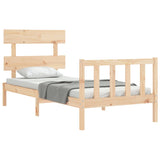 Cadre de lit sans matelas 90x200 cm bois de pin massif