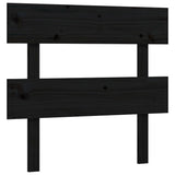 Cadre de lit sans matelas noir 100x200 cm bois massif de pin