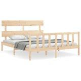 Bed frame without mattress 160x200 cm solid pine wood