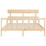 Bed frame without mattress 160x200 cm solid pine wood