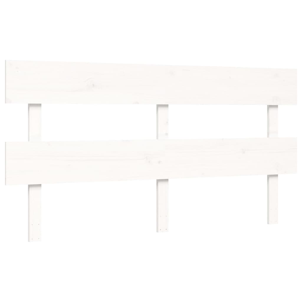 Cadre de lit sans matelas blanc 160x200 cm bois de pin massif