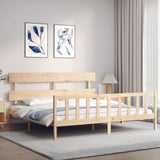 Bed frame without mattress 200x200 cm solid pine wood