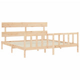 Bed frame without mattress 200x200 cm solid pine wood