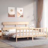 Bed frame without mattress 200x200 cm solid pine wood