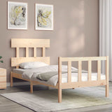 Bed frame without mattress solid pine wood