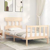 Bed frame without mattress solid pine wood