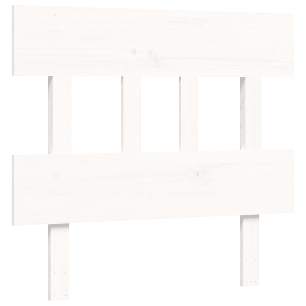 Cadre de lit sans matelas blanc bois de pin massif