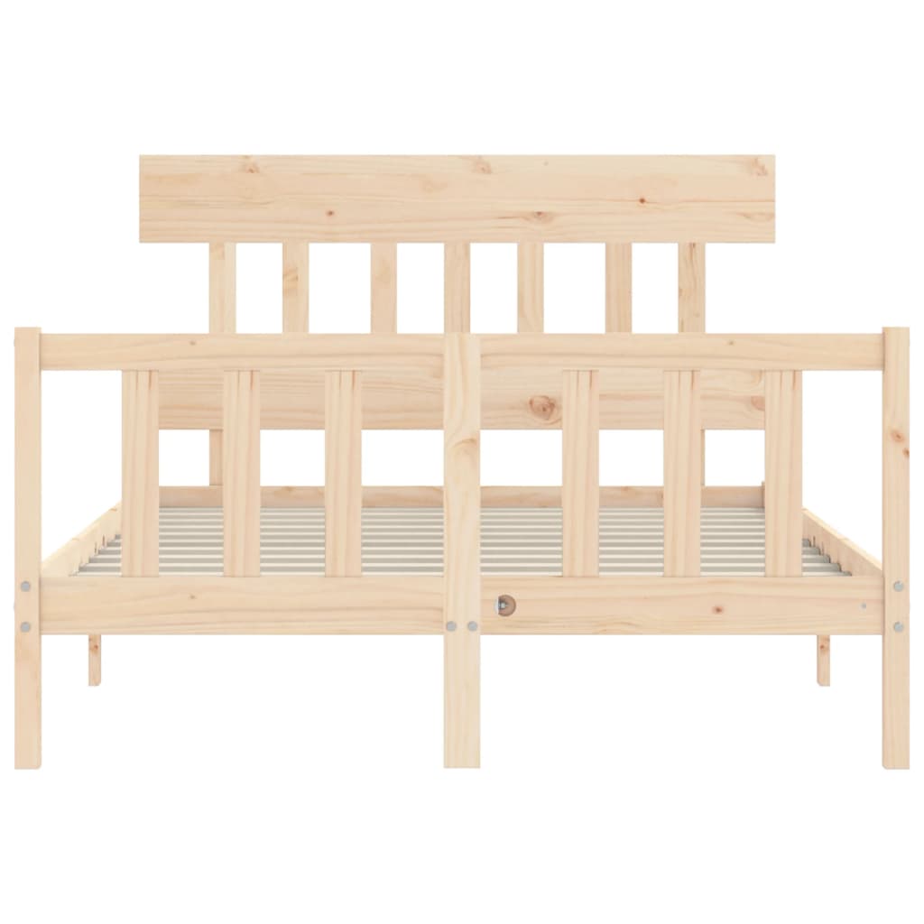 Cadre de lit sans matelas 140x190 cm bois de pin massif