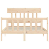 Cadre de lit sans matelas 140x190 cm bois de pin massif