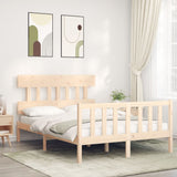 Cadre de lit sans matelas 140x190 cm bois de pin massif