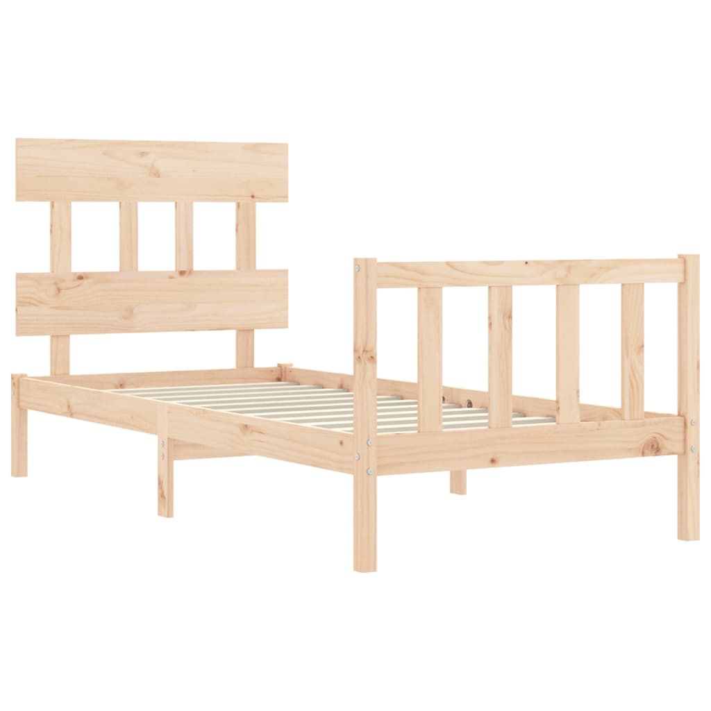 Cadre de lit sans matelas 100x200 cm bois massif de pin