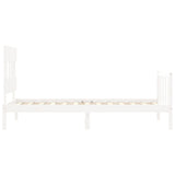 Cadre de lit sans matelas blanc 100x200 cm bois de pin massif