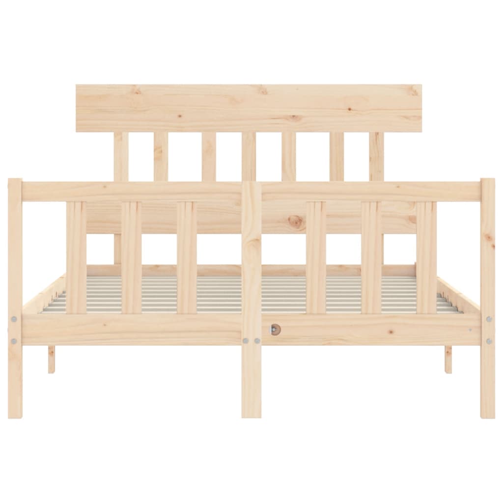 Cadre de lit sans matelas 120x200 cm bois de pin massif