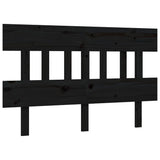 Cadre de lit sans matelas noir 120x200 cm bois de pin massif