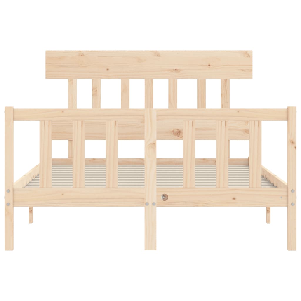 Cadre de lit sans matelas 140x200 cm bois massif de pin