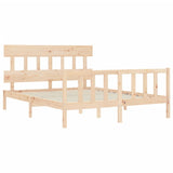 Bed frame without mattress 160x200 cm solid pine wood