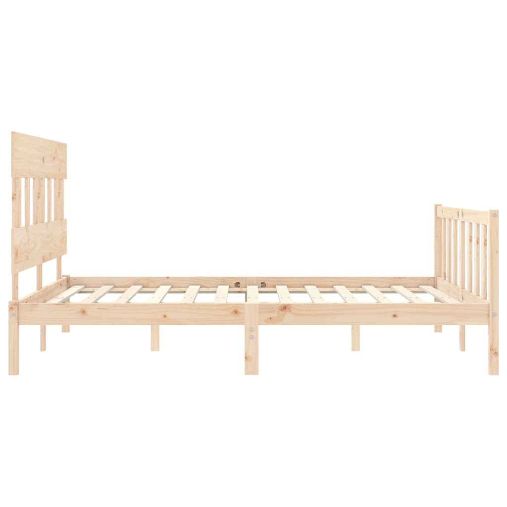 Bed frame without mattress 160x200 cm solid pine wood