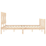 Bed frame without mattress 160x200 cm solid pine wood