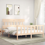 Bed frame without mattress 160x200 cm solid pine wood