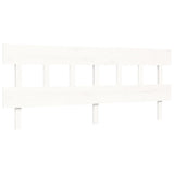 Cadre de lit sans matelas blanc bois massif de pin