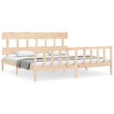 Cadre de lit sans matelas 200x200 cm bois massif de pin