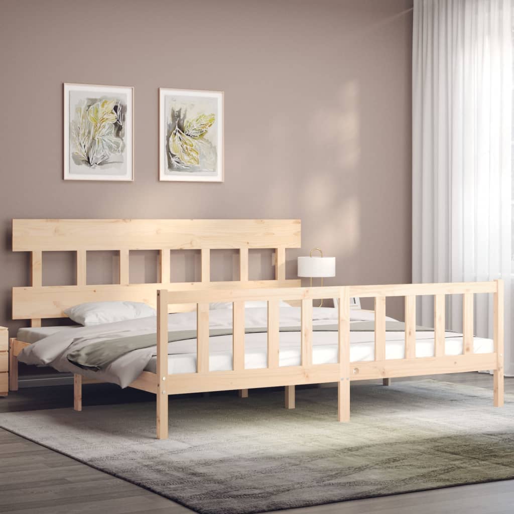 Cadre de lit sans matelas 200x200 cm bois massif de pin