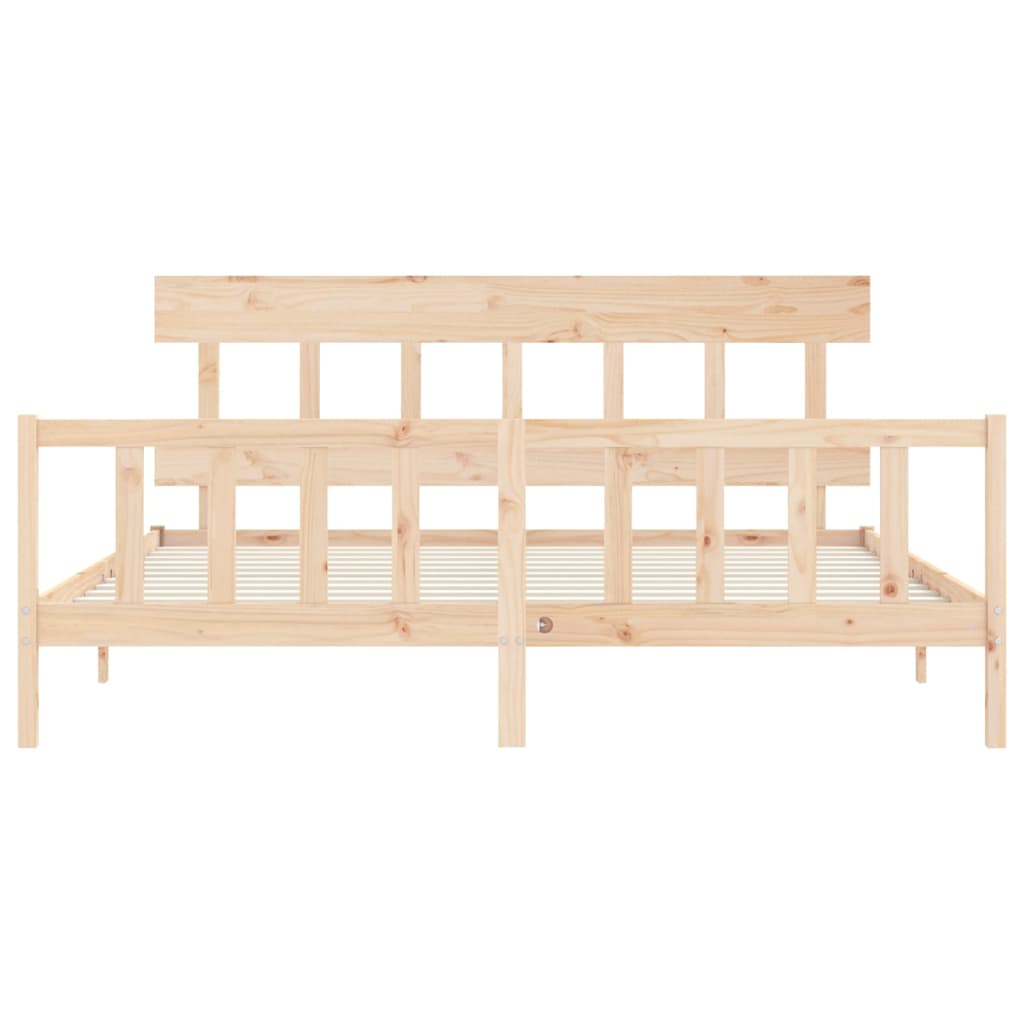 Cadre de lit sans matelas 200x200 cm bois massif de pin