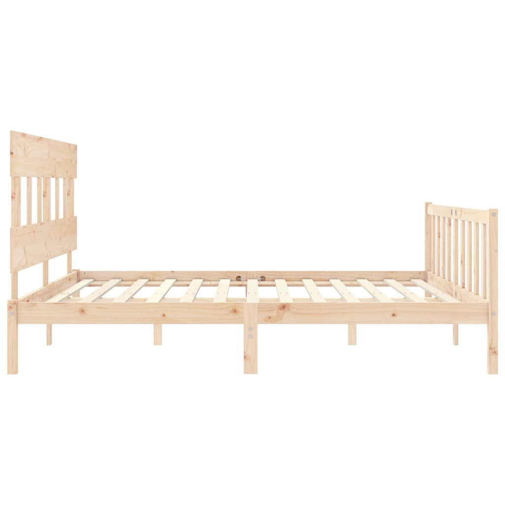 Cadre de lit sans matelas 200x200 cm bois massif de pin