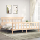 Cadre de lit sans matelas 200x200 cm bois massif de pin