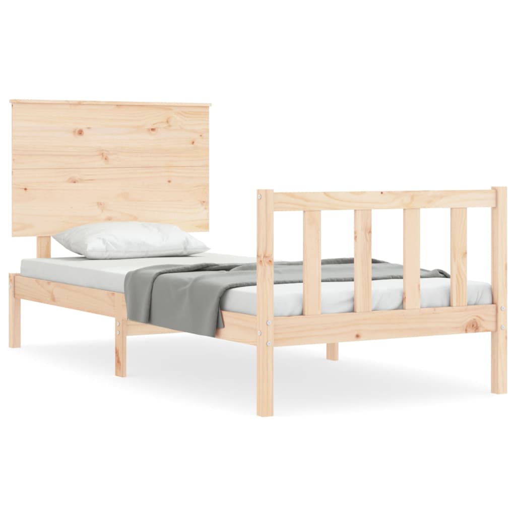 Cadre de lit sans matelas 100x200 cm bois massif de pin