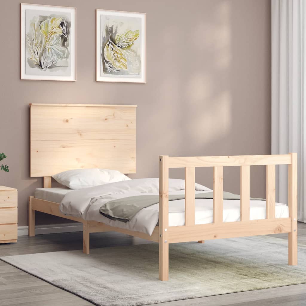 Cadre de lit sans matelas 100x200 cm bois massif de pin