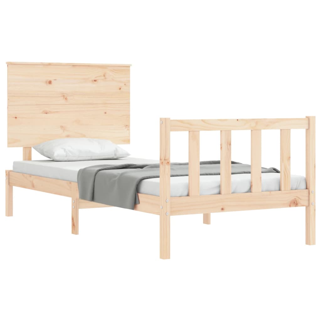 Cadre de lit sans matelas 100x200 cm bois massif de pin