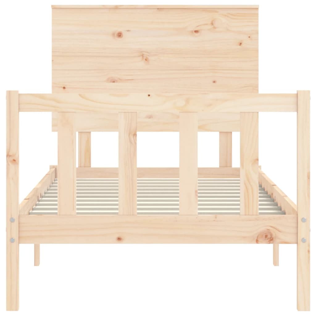 Cadre de lit sans matelas 100x200 cm bois massif de pin