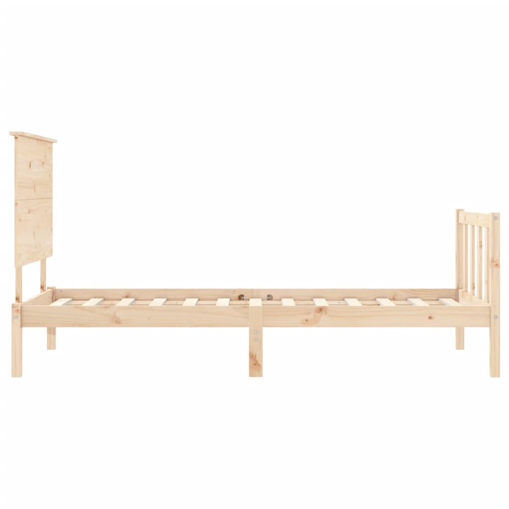 Cadre de lit sans matelas 100x200 cm bois massif de pin