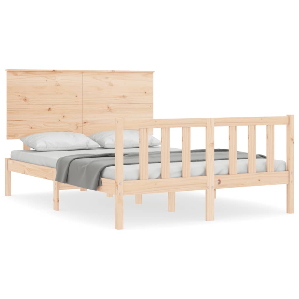 Cadre de lit sans matelas 120x200 cm bois de pin massif