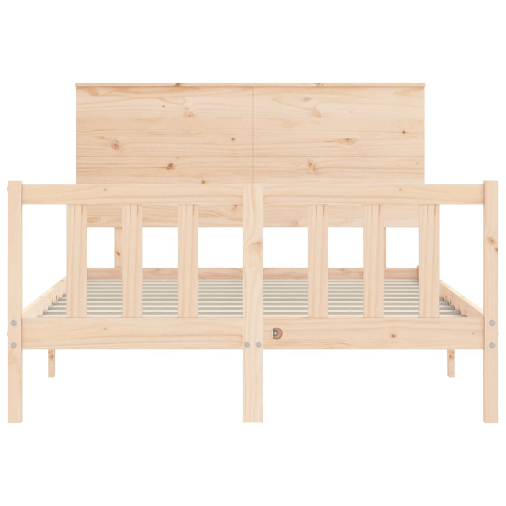 Cadre de lit sans matelas 120x200 cm bois de pin massif