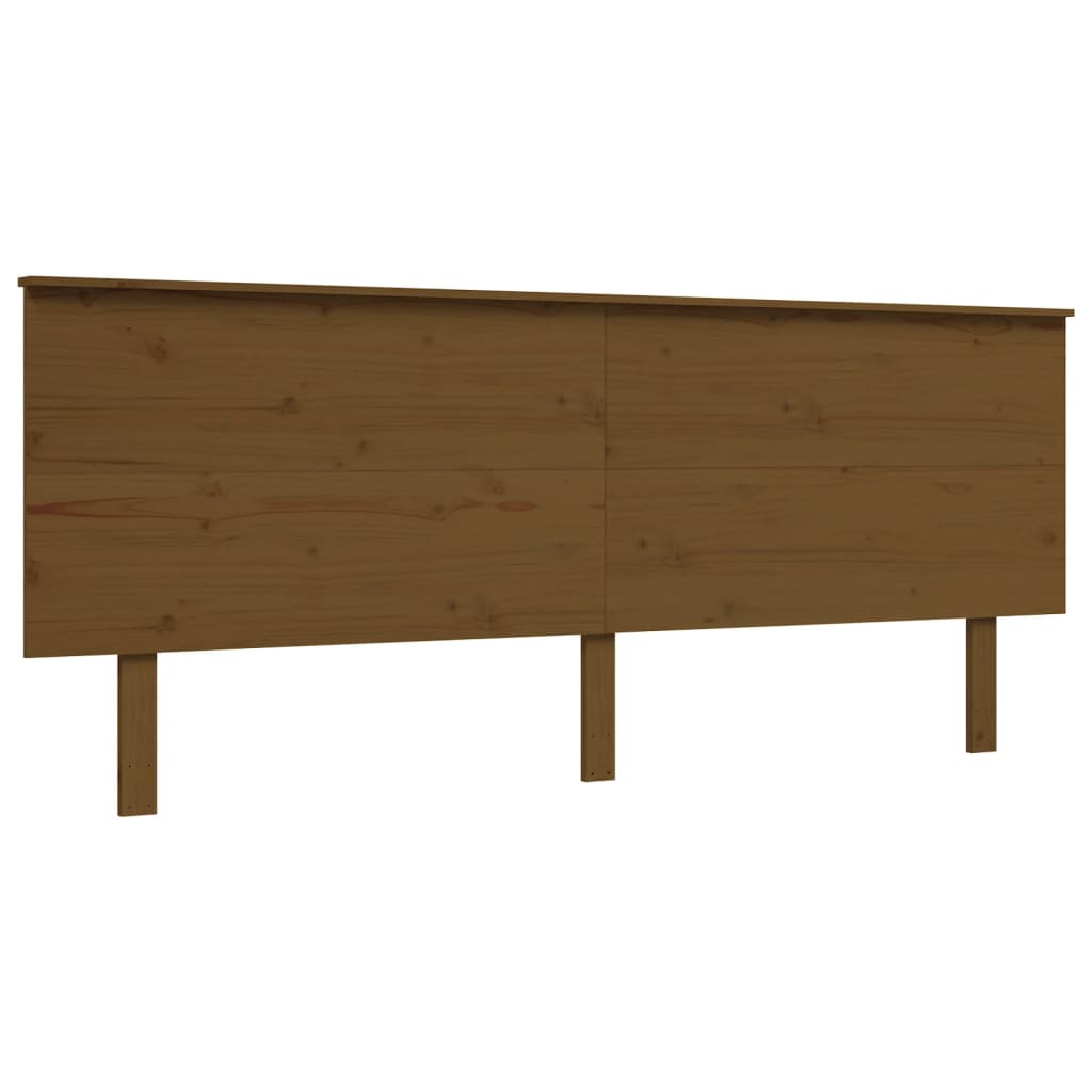 Cadre de lit sans matelas marron miel 200x200cm bois pin massif