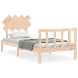 Bed frame without mattress solid pine wood