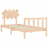 Bed frame without mattress solid pine wood