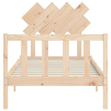 Bed frame without mattress solid pine wood