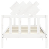 Cadre de lit sans matelas blanc bois de pin massif