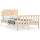 Bed frame without mattress solid pine wood