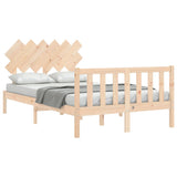 Bed frame without mattress solid pine wood