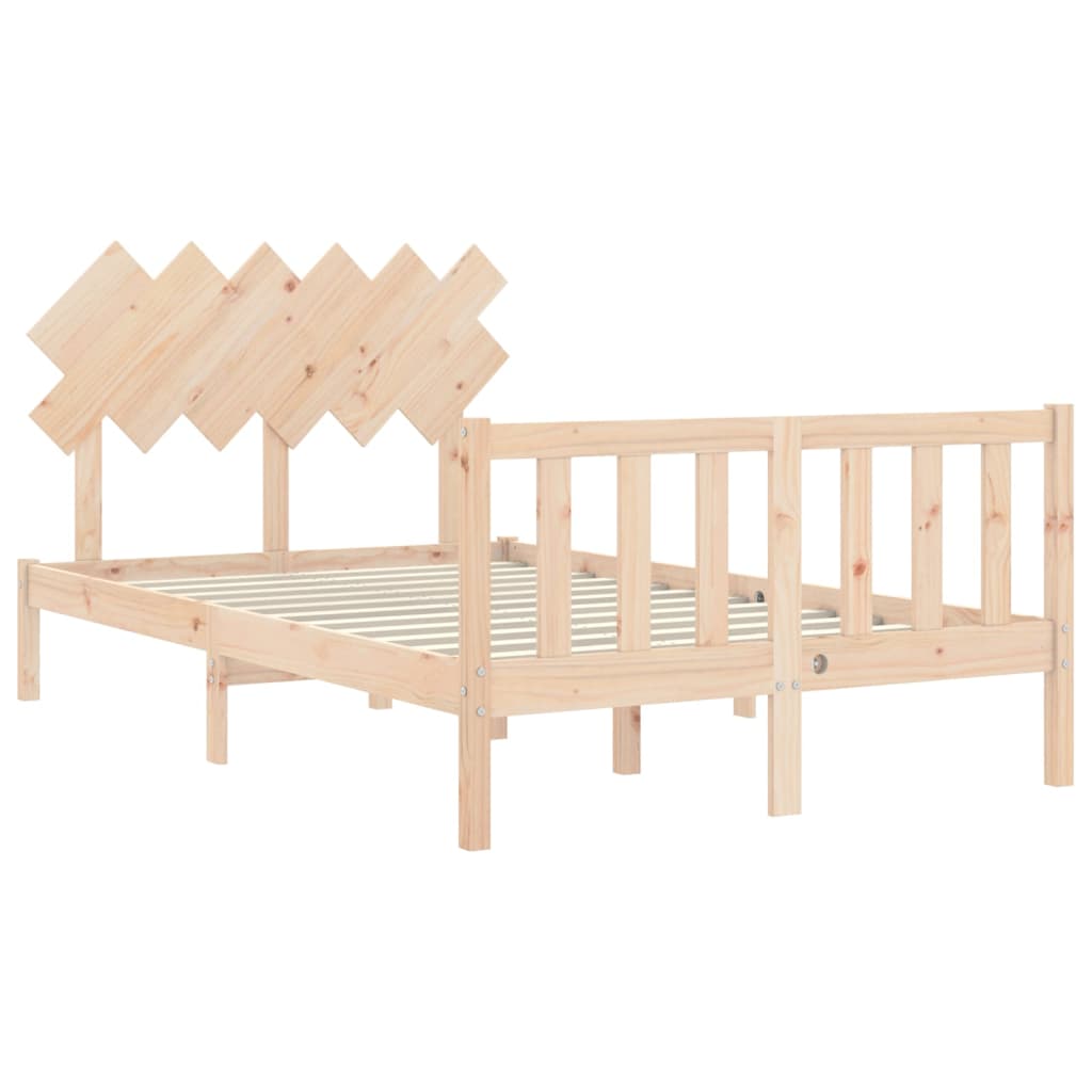 Bed frame without mattress solid pine wood