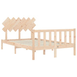 Bed frame without mattress solid pine wood