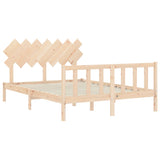 Bed frame without mattress 140x190 cm solid pine wood