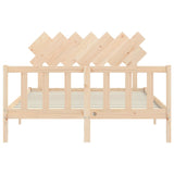 Bed frame without mattress 140x190 cm solid pine wood