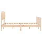 Bed frame without mattress 140x190 cm solid pine wood